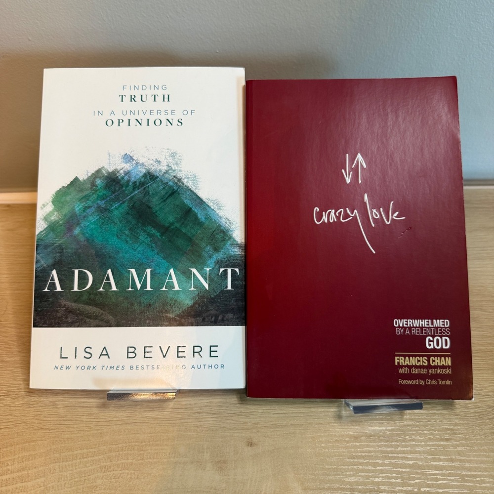 Adamant Lisa Bevere & Crazy Love Francis Chan Christian Living Book Bundle 2pc